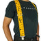 MELOTOUGH Men's Braces Fully Elastic 2 inch Wide X back Heavy Duty Work Suspenders, Yellow Rule, Large