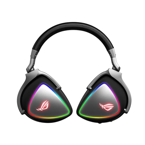 ASUS ROG Delta RGB Gaming Headset with Hi-Res ESS Quad-DAC, Circular RGB Lighting Effect and USB-C Connector for PCs, Consoles and Mobile Gaming