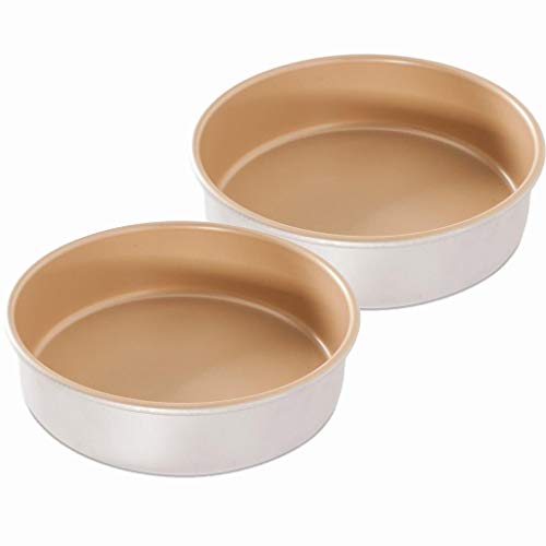 Nordic Ware 9" Round Non-Stick Natural Aluminum Cake Pans (2 Pack), Metallic