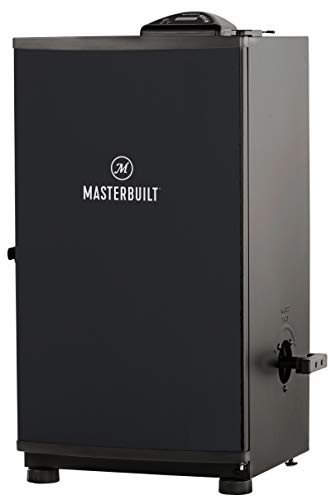 Masterbuilt® Digital Electric Vertical BBQ Smoker with 710 Cooking Square Inches, Digital Control Board, Side Woodchip Loader, 30 Inch, Black, Model MB20071117