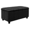 Homestripe Damara Lift-Top Storage Ottoman Bench with Faux-Leather Upholstery, Midnight Black