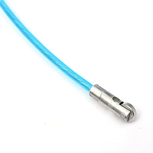 5M Fish Tape Wire Puller, Electrical Wire Threader Cable Lead Puller Pulling for Wiring Installation of Telecommunications Floor Ducts (Blue)