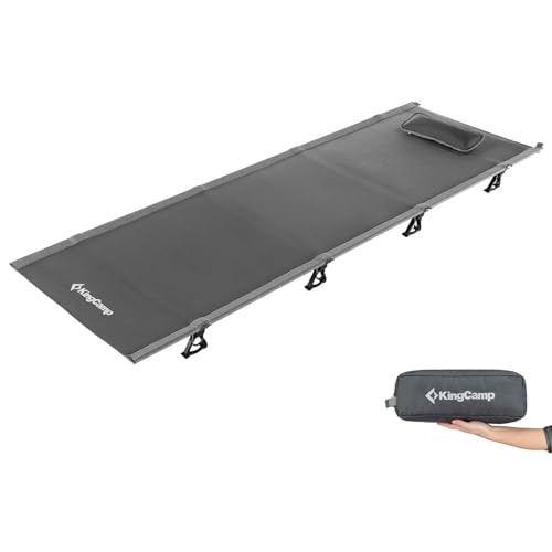 KingCamp Ultra-light Folding Camping Bed for Home Festivals Outdoors Weight Capacity 120kg (Grey)