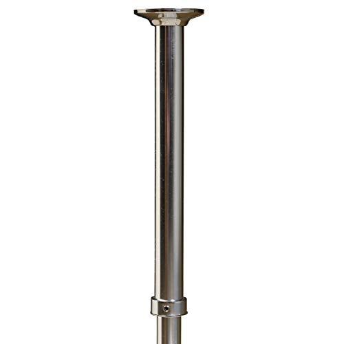 Zenna Home E60H1ALSS Chrome NeverRust 28 by 60-Inch Hoop Shower Rod for Freestanding and Clawfoot Tubs