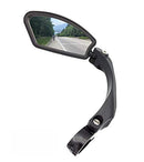 Hafny Handlebar Bike Mirror, Stainless Steel Mirror, Safe Rearview Mirror,HF-MR080 (Black Left Side)