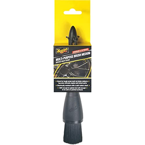 Meguiar's X210500EU Multi-Purpose Brush Medium, Car Cleaning Such as Brake Callipers, Lug Nuts, Intricate Engine and Wheel Parts