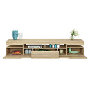 TV Cabinet Entertainment Unit Stand Television Unit with 1 Drawer & 2 Doors Storage Living Room Furniture 200cm Oak