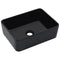 vidaXL Resistant Ceramic Wash Basin- Stylish Above-Counter Rectangular Sink with Glossy Black Finish, Ideal for Bathroom or Powder Room, 40x30x13 cm