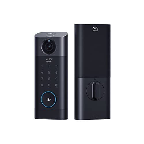 eufy S330 Video Smart Lock, 3-in-1 Camera+Doorbell+Fingerprint Keyless Entry Door Lock,BHMA, WiFi Lock,App Remote Control,2K HD,Doorbell Camera Chime,No Monthly Fee,SD Card Required (T8530)