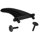 3pcs Soft Surfboard Fins with Screws 4.5 Inch Surf Fins for Soft Surfboard Longboard Surfing Accessories Black