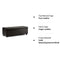 Simpli Home Avalon Rectangular Faux Leather Storage Ottoman Bench Large Brown