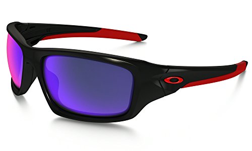 Oakley Valve, polished black/positive red iridium lens, Black, 60mm