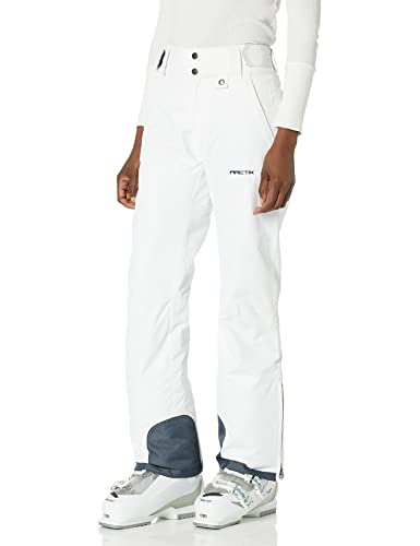 ARCTIX Women's Insulated Snow Pant, White, Small/Regular