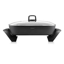 Sunbeam DiamondForce Banquet Electric Frying Pan | Durable Non-Stick Frypan | Tilt & Baste Lever | L 38cm x W 29cm | Deep Pan | Easy Wipe Clean-Up Black
