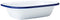 Zenker Enamel Large Pie Dish, Vintage Design, Suitable for Oven and Stove, Dishwasher Safe, Tray, Tin, Dimensions, 26x19.5x6cm, Colour, White, Blue, 687541