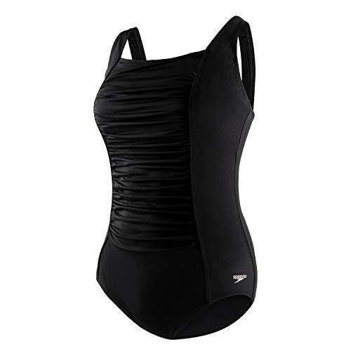 Speedo Women's Swimsuit One Piece Endurance+ Shirred Tank Moderate Cut