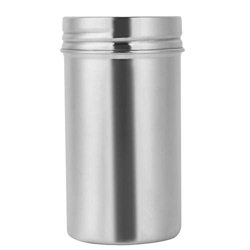 304 Stainless Steel Sealed Food Storage Jar Portable Tea Coffee Beans Container Easy for Travel Outdoor and Camping(L)