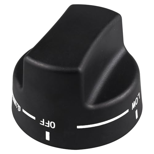 SUUJI PA010034 Top Burner Range Knob,Cooktop Burner Control Knob Replacement Part Compatible with Viking Gas Ranges VGIC305-4BSS VGIC485-6GSS Replaces for VKNPA010034 Black