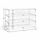 Maxkon Cake Display Cabinet 3 Tier Acrylic Stand Case Unit Holder Bakery Cupcake Muffin Donut Pastry Model Showcase Desktop with Lift-up Door Transparent