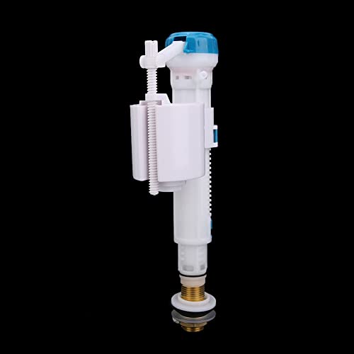 Toilet Fill Valve Toilet Fill Valve Bottom Entry ABS Toilet Push Button Fill Valve Dual Flush Cistern Syphon Bathroom Blue White UK G1/2 (4 Points Copper Pipe Water Inlet Valve)