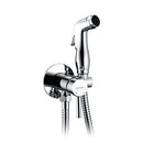 GRIFEMA COMPLENTO-G154 Toilet Shower Set with Stopcock, 1.5 m Shower Hose/Shower Set for Intimate Care (G1/2 Inch, Hot and Cold Water), Chrome Plated, Silver