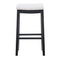 Linon , 30-Inch, White Claridge Patches Bar Stool Chair, 32'' x 18.75'' x 13.25'', Black