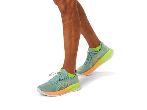 ASICS Gel Cumulus 26 Running Trainers Mens Road Shoes, Green, 9 US