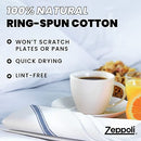 Zeppoli Classic Kitchen Towels 100% Natural Cotton Dish Towels 14 X 25 Inches Flour Sack Towels - Make Great Bar Towels