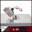 Einhell TC-TS 200 Table Saw | Angle Cuts (To 45°), Angle Stop (+/- 60°) For Mitre Cuts, Dust Extraction Adaptor | Powerful, Compact And Portable Circular Bench Saw For Woodworking