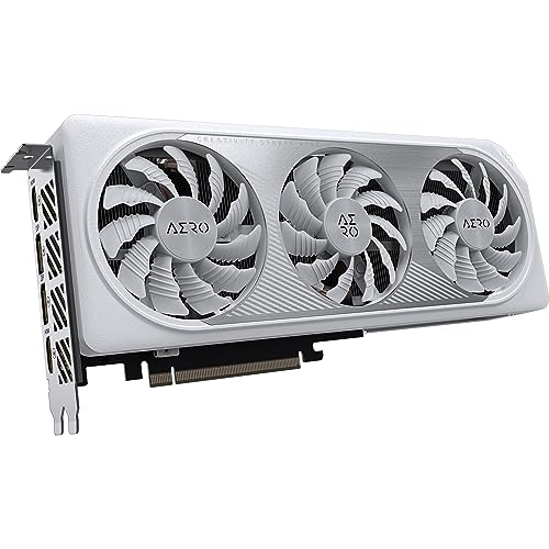 Gigabyte NVIDIA GeForce RTX 4060 Ti Aero OC Graphics Card - 16GB GDDR6, 128-bit, PCI-E 4.0, 2595MHz Core Clock, 2X DP 1.4, 2X HDMI 2.1a, NVIDIA DLSS 3 - GV-N406TAERO OC-16GD