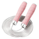 HCE Weighted Jump Rope for Fitness, Adjustable Heavy Skipping Rope Tangle-Free Ball Bearing Rapid Speed Jump Ropes Workout Jumping Rope for Men, Women and Kids (pink)