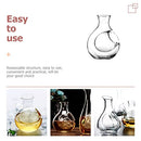 Decanter Whiskey Japanese Sake Glass Decanter Bottle with Ice Pocket Cold Sake Chilled Server Japanese Whiskey Decanter Liquor Dispenser Wine Carafes for Home Party Bar Glass Wine