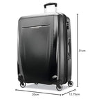 Samsonite Winfield 3 DLX Hardside Luggage with Spinner Wheels, Black, 3-Piece Set (20/25/28), Winfield 3 DLX Hardside Expandable Luggage with Spinners