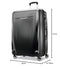 Samsonite Winfield 3 DLX Hardside Luggage with Spinner Wheels, Black, 3-Piece Set (20/25/28), Winfield 3 DLX Hardside Expandable Luggage with Spinners