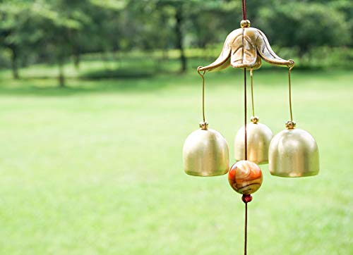 Banfeng 3 Bells Lucky Wind Chimes Feng Shui Wind Bell for Good Luck Home Garden Hanging Decoration Gift