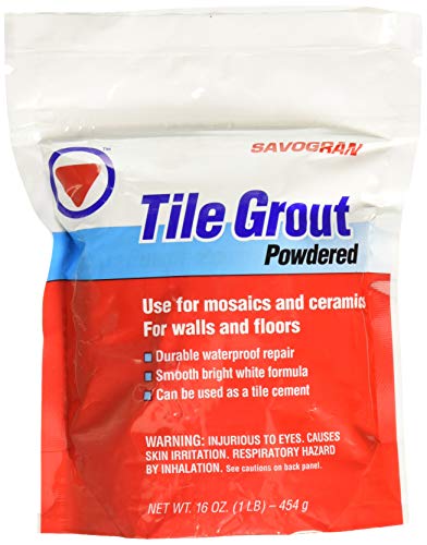 Savogran Tile Grout Powdered, 16 Oz. (1 LB) Waterproof Tile Repair