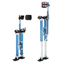 ZeHuoGe Blue Drywall Stilts 24"-40" with Knee Pads Protection, Adjustable Aluminum Tool Stilt for Painting Taping or Cleaning (Blue 24" - 40")
