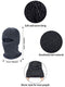 2 Pieces Winter Face Mask Ski Masks Warm Knitted Balaclava for Men Women Fleece Windproof Face Cover for Outdoor Sports, Black, Grey, One size