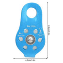 Climbing Pulley, 20KN Aluminum Micro Pulley Fixed Side Pulleys for Aerial Work Outdoor (Blue)