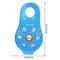 Climbing Pulley, 20KN Aluminum Micro Pulley Fixed Side Pulleys for Aerial Work Outdoor (Blue)