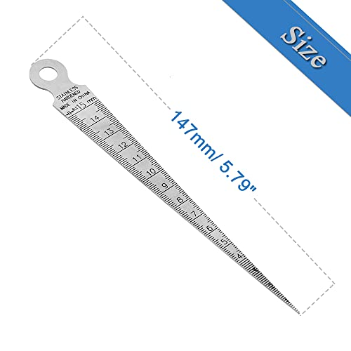 Bestgle Taper Gauge, 1-15mm Stainless Steel Tapered Gauge Depth Welding Test Spark Plug Gap Ruler Hole Depth Inspection Tool Inch & Metric Tapering Measurement