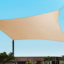 Instahut Shade Sail Rectangle 2 x 4m Sunshade Cloth Shadecloth Sun Block Outdoor Marquee Canopy Shelter Cover for Beach Pool Patio Backyard Lawn Garden Carport Fence Greenhouse, Beige 95% UV Blockage