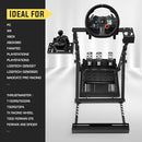 AUSWAY Upgraded Foldable Gaming Steering Accessories Racing Simulator Wheel Stand Logitech Thrustmaster Flight Sim Cockpit