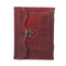 OVERDOSE Mehrab Brass C-Lock Leather Journal - Handmade Antique Stone Journal Diary Leather Sketchbook Drawing Notebook - 6 X 8 Inches | 15 X 20 cm | A5