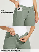 WILLIT Women's Golf Pants Stretch Hiking Pants Quick Dry Lightweight Outdoor Casual Pants with Pockets Water Resistant Sage Green 8