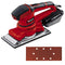 Einhell 4460620 TE-OS 2520 E Electric Orbital Sander| 230 x 115mm Orbit Sander With Speed Control, 1/2 Sheet Sander For Wood, Plaster And Metal | 250W Electric Sander With Dust Collection, Red