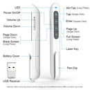 NORWII N27 Presenter Laserpointer Präsentationsfernbedienung PowerPoint PPT Clicker mit USB Fernbedienung für PPT/Keynote/OpenOffice/Windows/Mac OS/Android/Linux (Weiß)