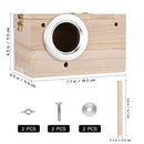 POPETPOP Outdoor Bird Aviary Bird Nesting Bird Viewing Boxes Birdemic Parakeet Bird Watching Holder Birdhouse for Finches Lovebird Birdhouse for Wild Birds Pet Nest Window Wooden