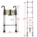 2.6M Portable Telescopic Roof Top Tent Ladder with Hooks RV Parts Motor Home with Hooks