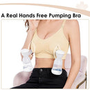 AutoWT Nursing Bras for Breastfeeding - 2 Pack Hands Free Pumping Bra Comfort Adjustable Wireless Pregnancy Sleep Bralette for Women